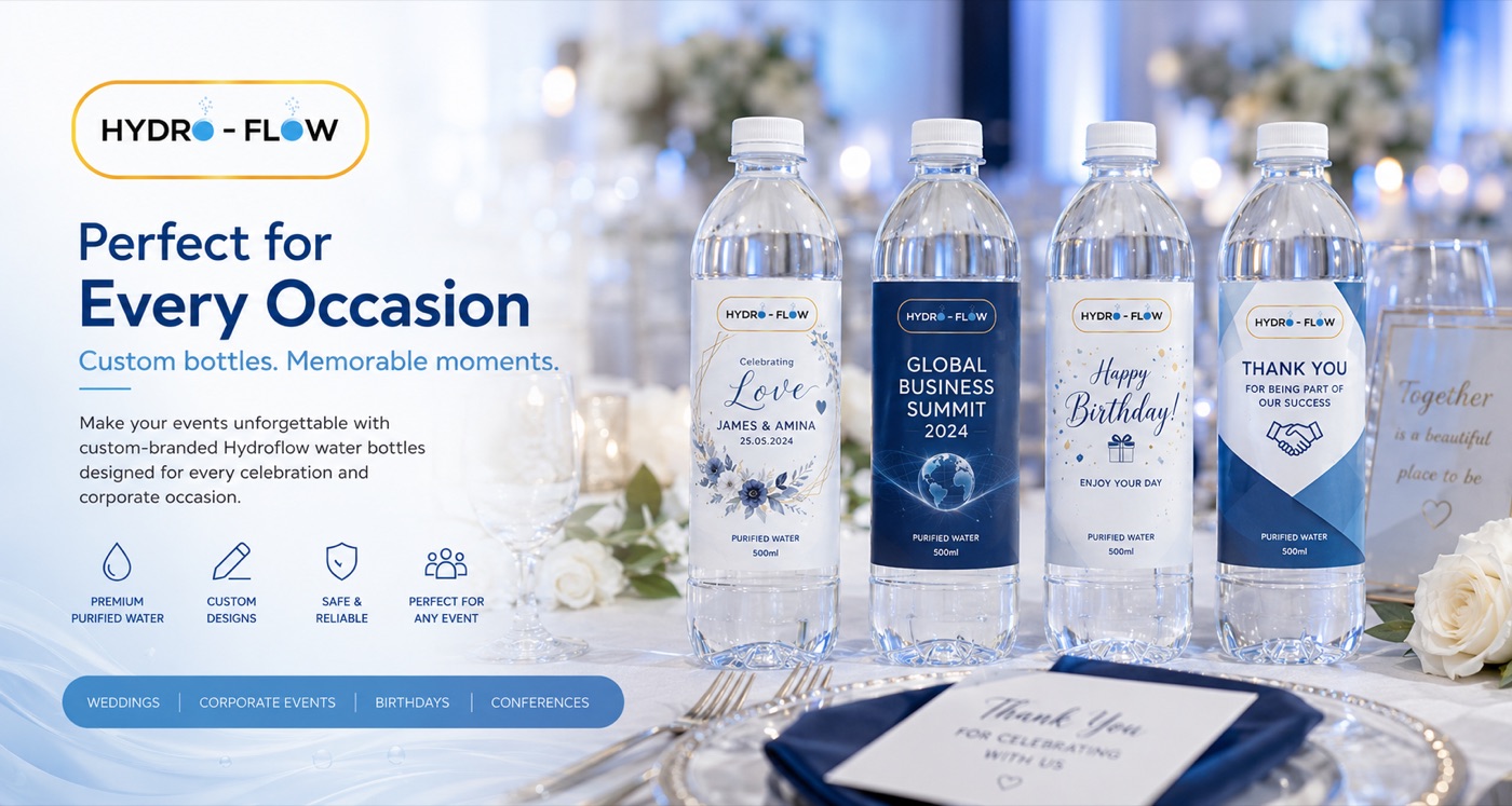 Custom branded water bottles for weddings, corporate summits, birthdays and thank-you gifts in Kenya